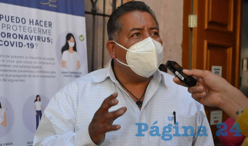 Felipe Pinedo Hernández, integrante del Frente Popular de Lucha por Zacatecas (FPLZ (Foto: Merari Martínez)
