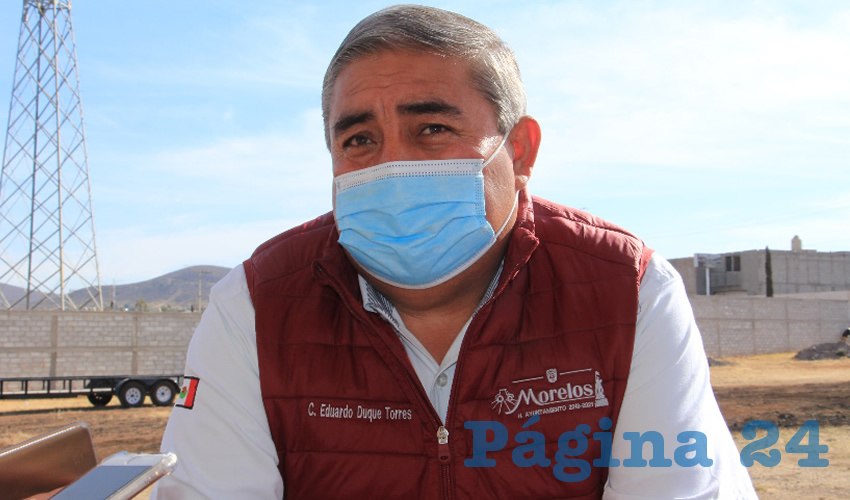 Eduardo Duque Torres, alcalde del municipio de Morelos (Foto: Rocío Castro)