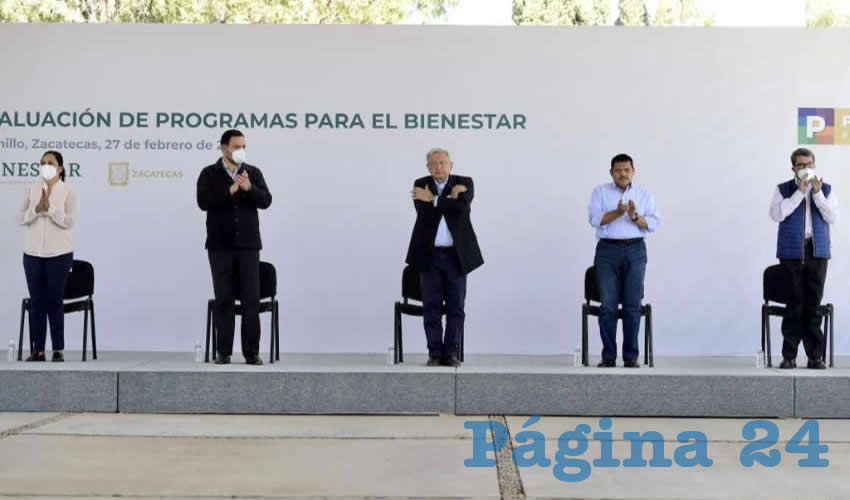 Se avanza en nunca más dejar a nadie atrás y a nadie fuera, afi rma el secretario de Bienestar ante el presidente Andrés Manuel López Obrador