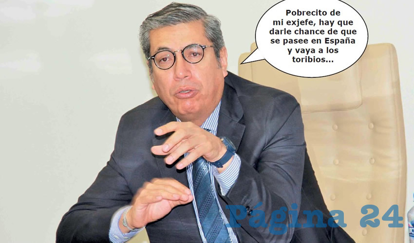 Fotografía satírica con dialogos añadidos a la imagen original.