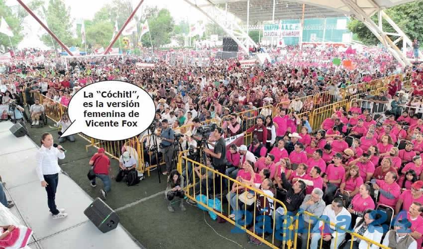 Fotografía satírica con dialogos añadidos a la imagen original.