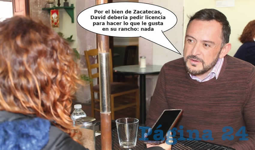 Fotografía satírica con dialogos añadidos a la imagen original.