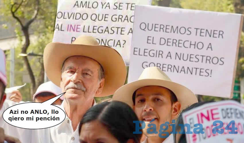 Fotografía satírica con dialogos añadidos a la imagen original.