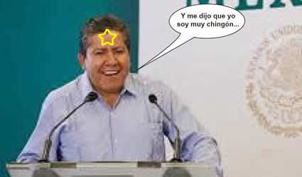 Fotografía satírica con dialogos añadidos a la imagen original.