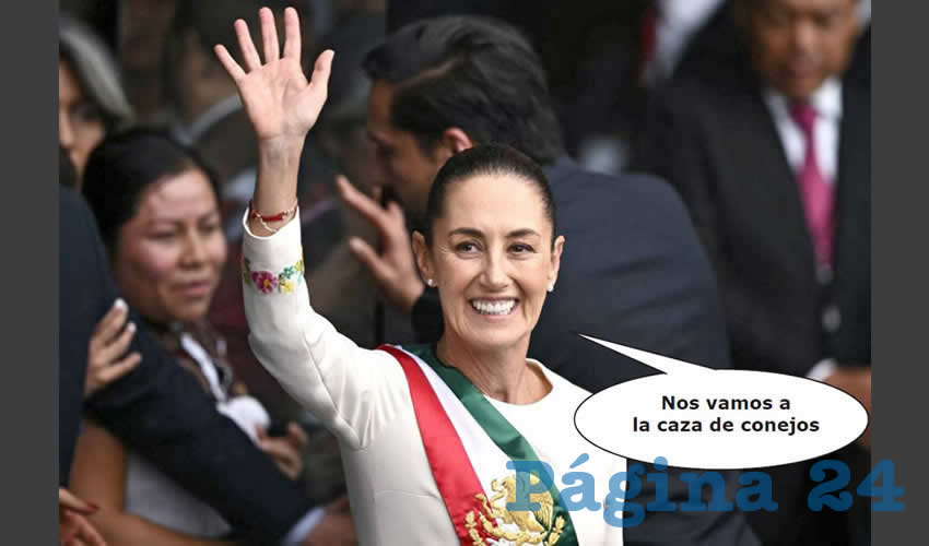 Fotografía satírica con dialogos añadidos a la imagen original.
