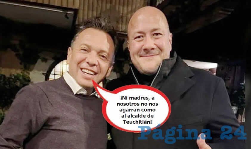 Fotografía satírica con dialogos añadidos a la imagen original.