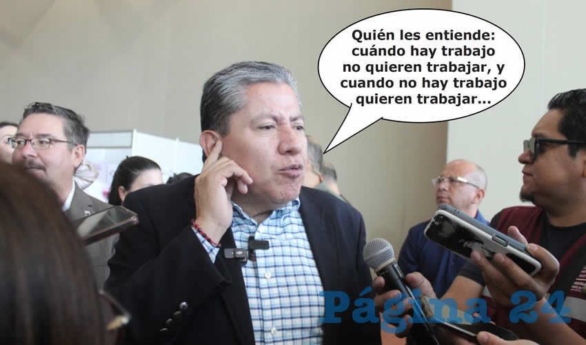 Fotografía satírica con dialogos añadidos a la imagen original.