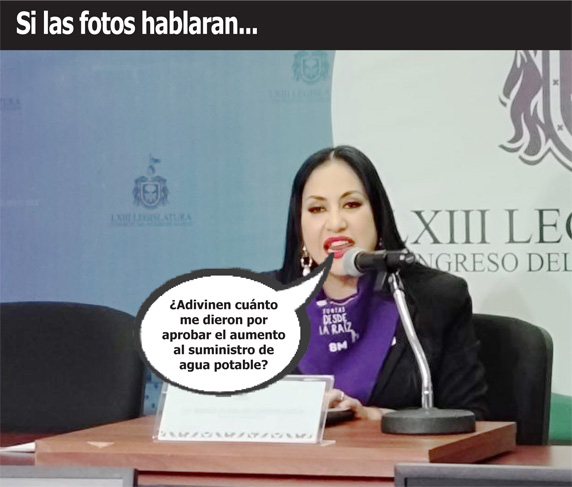 Fotografía satírica con dialogos añadidos a la imagen original.